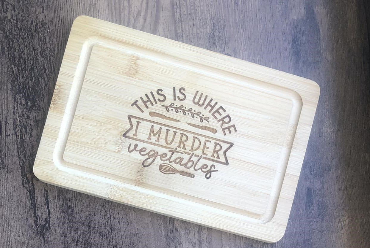 Engraved Bamboo Drip Ring Charcuterie Boards