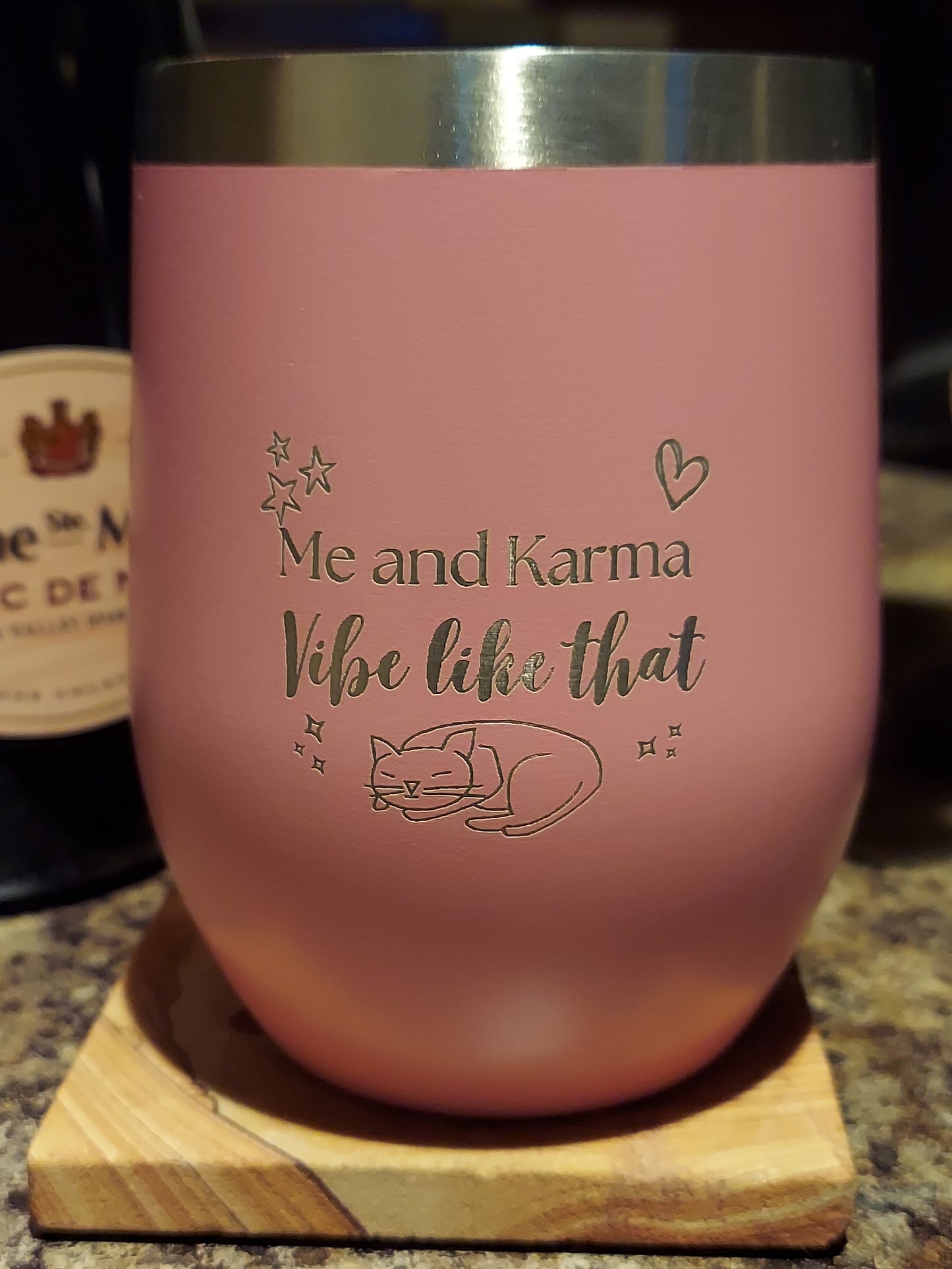 12 oz wine tumbler - Laser engraved & Personalized