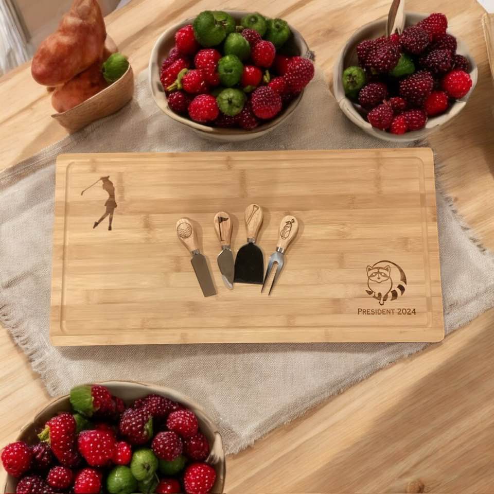 Engraved Bamboo Drip Ring Charcuterie Boards