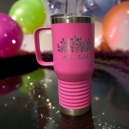 20 oz Travel Tumbler - Laser engraved & Personalized