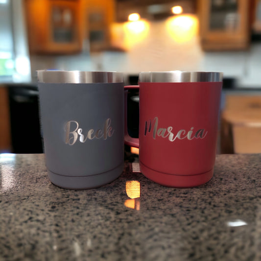 15 oz Coffee Tumbler - Laser engraved & Personalized