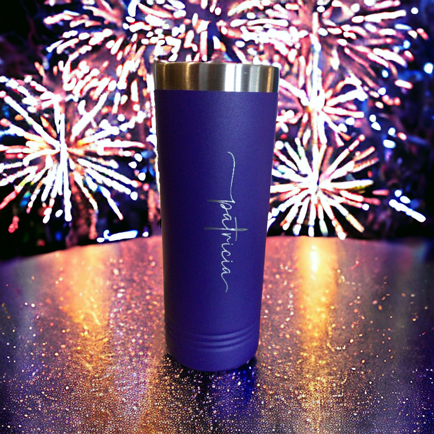 22 oz skinny tumbler - Laser engraved & Personalized