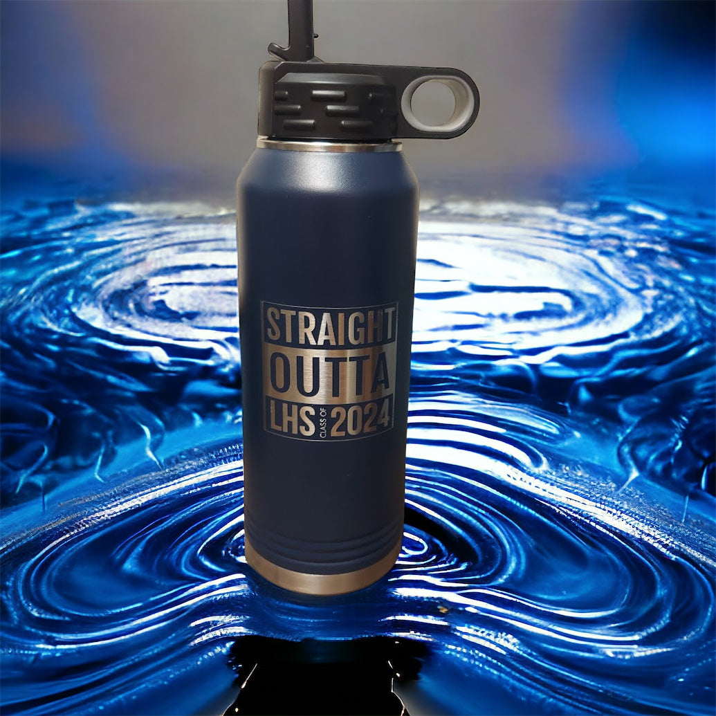 32 oz water bottle - Laser engraved & Personalized