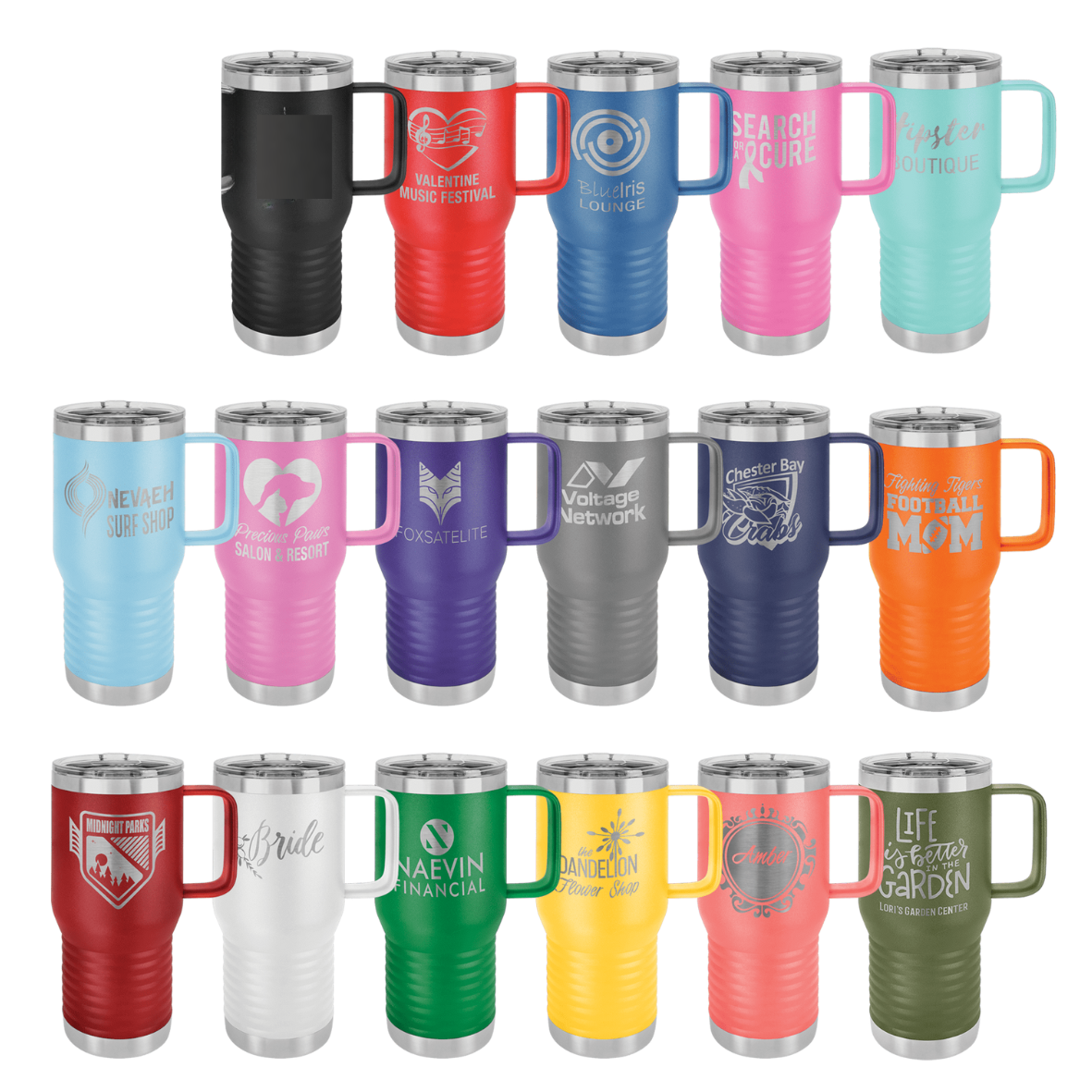 20 oz Travel Tumbler - Laser engraved & Personalized